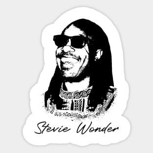 Stevie Wonder Black Sunglass Sticker